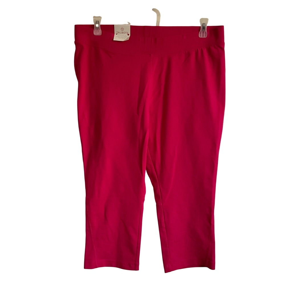 T by Talbots Hot Pink Yoga Capri Pants - Size XL - NEW Athleisure Casual Comfy